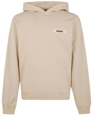 Jacquemus Grosgrain Logo Hoodie - Natural