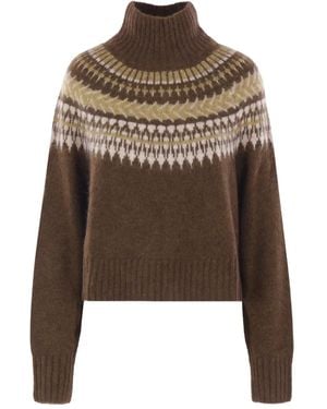 Barbour Lorrie Pullover mit Fair-Isle-Muster - Braun