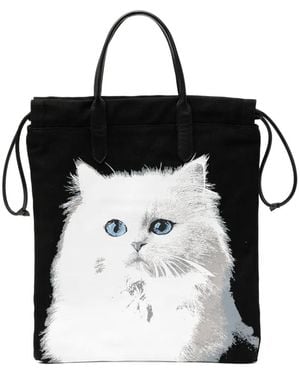 Karl Lagerfeld Ikon Choupette Rev Ns ハンドバッグ - ブラック