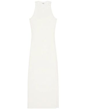 Courreges Vestido Midi Con Detalle De Hebilla - Blanco