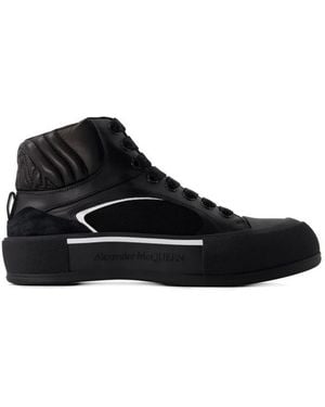 McQueen Deck Lace-Up Trainers - Black