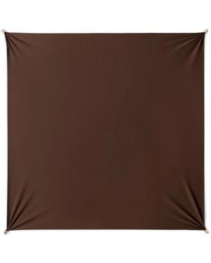 Korobeynikov Square-Shaped Embellished Headscarf - Brown