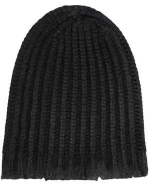 Avant Toi Distressed Knitted Beanie - Gray