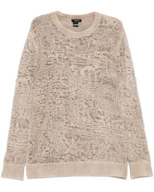 Avant Toi Pullover mit Jacquard - Natur