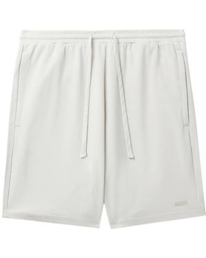 Izzue Drawstring-Waist Cotton Shorts - White