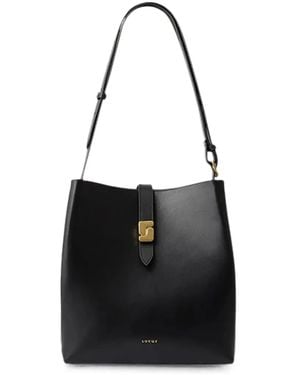 Soeur Bolso De Hombro De Piel Con Placa Del Logo - Negro