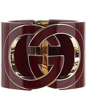 Gucci Interlocking-g Cut-out Bangle - パープル