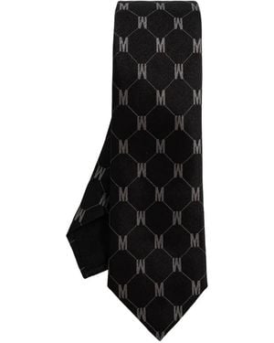 Moschino Seidenkrawatte Mit Monogramm - Schwarz