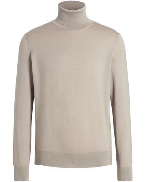 ZEGNA タートルネック セーター - ナチュラル