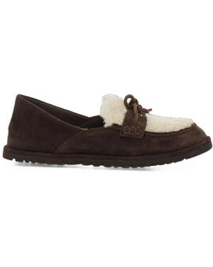 UGG Zora Shearling-Trim Loafers - White