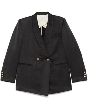 Alysi Double-Breasted Blazer - Black