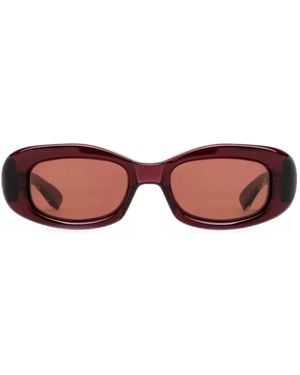 Jacques Marie Mage Ann Oval-Frame Sunglasses - Pink