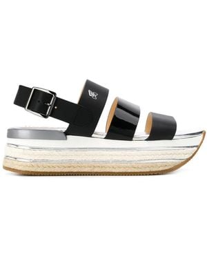 Hogan Platform Sandals - Black