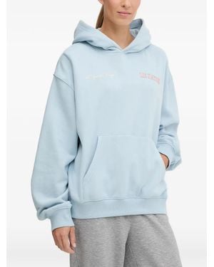 P.E Nation Pocket Graphic-Print Hoodie - Blue