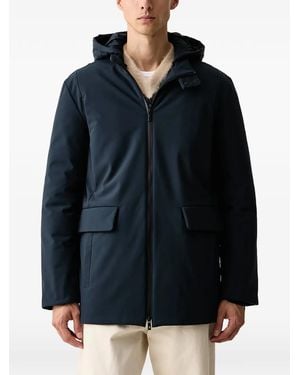 Trussardi Hooded Flap-Pocket Jacket - Blue