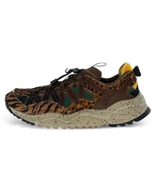 Flower Mountain Zapatillas Kazana Fall Con Animal Print - Marrón