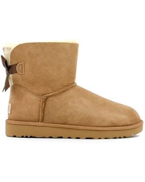 UGG Mini Bailey Bow Ii Stiefeletten Aus Leder - Braun