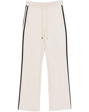 Max Mara Max Mara Side Stripe Cotton Trousers - Natural