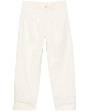 Fortela Straight-Leg-Hose Mit Falten - Weiß