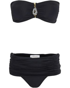 Brigitte Bardot Set Bikini Senza Spalline - Nero