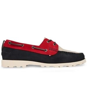 Tommy Hilfiger Suede Boat Shoes - Red