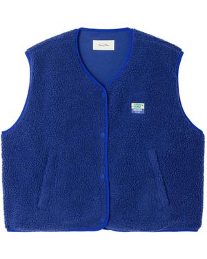 American Vintage Chaqueta sin mangas con parche - Azul