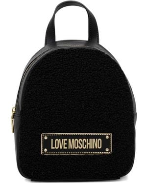 Love Moschino Sac À Dos À Plaque Logo - Noir