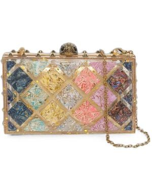 Kurt Geiger Eagle Head Clutch Bag - Natural