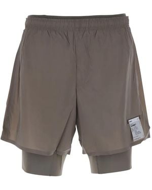 Satisfy Techsilk Layered Shorts - Grey
