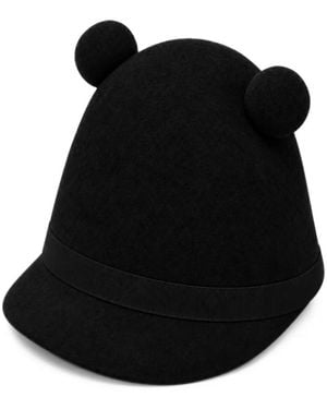 Henrik Vibskov Jockey Kappe Mit Bommel - Schwarz