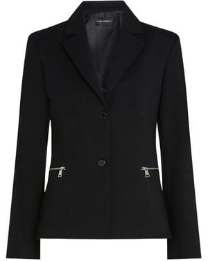 KARL LAGERFELD Button-Up Blazer - Black