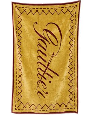Jean Paul Gaultier Jacquard Border Towel Beach - Yellow