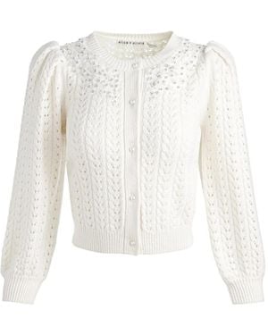Alice + Olivia Doris Vest Verfraaid Met Pofmouwen - Wit