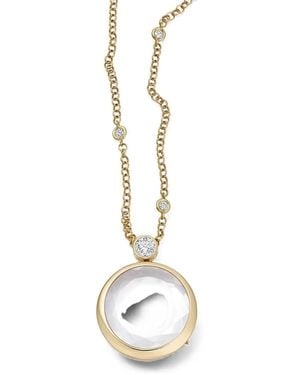 Loquet London Sapphire And Diamond Locket Necklace - White
