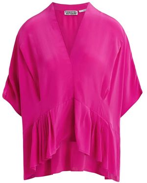 Essentiel Antwerp Ruffled-Hem Blouse - Pink