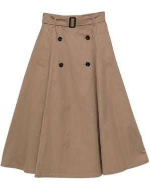 Burberry Doppelreihiger Rock - Natur
