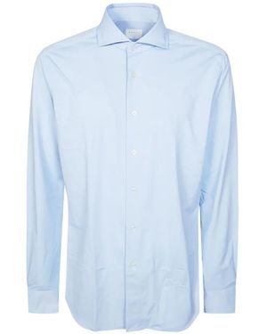 Xacus French-Collar Shirt - Blue