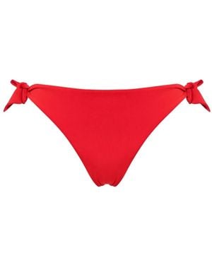 Emporio Armani Side-Tie Bikini Bottoms - Red