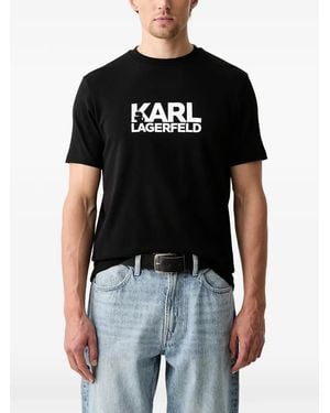 KARL LAGERFELD Logo-Print T-Shirt - Black