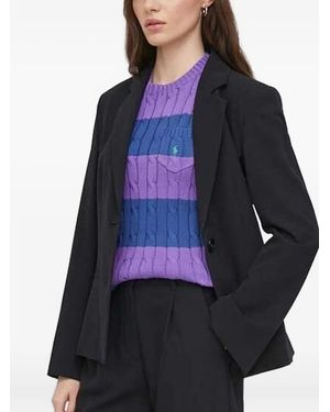 Sisley Button-Fastening Blazer - Blue