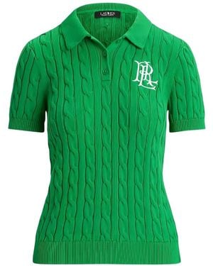 Ralph Lauren Polo En Maille Torsadée De Coton - Green