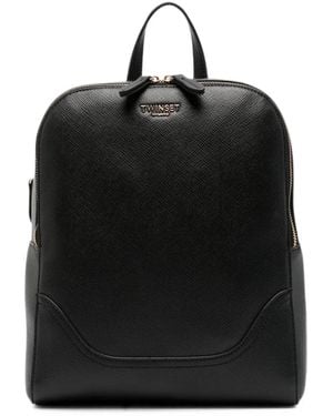 Twinset Logo-Lettering Backpack - Black
