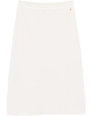 Marc Cain Button-Detail Midi Skirt - White