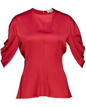 Stella McCartney Draped-Sleeve Blouse - Red