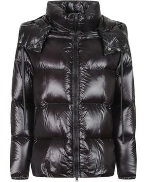 Herno Quilted Hooded Jacket - Black