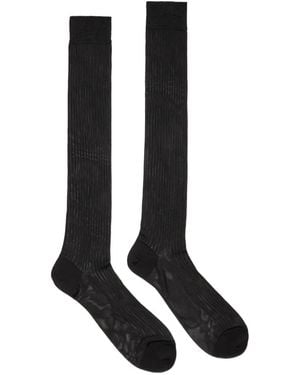 DSquared² Gerippte D2 Classic Kniestrümpfe - Schwarz