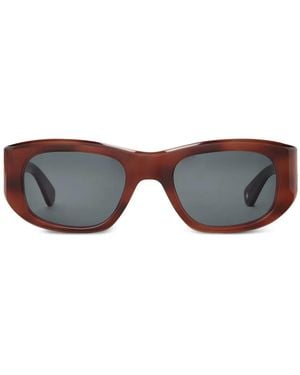 Garrett Leight Geometric-Frame Sunglasses - Brown