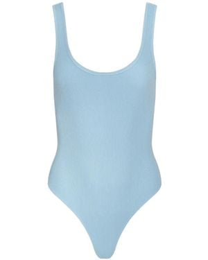 L'Agence Nica Ribbed Bodysuit - Blue