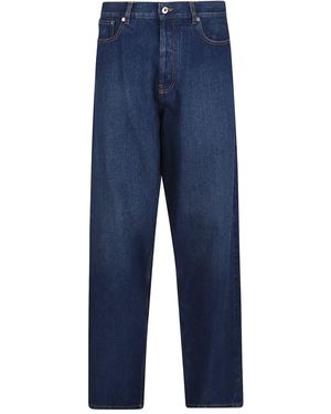 Off-White c/o Virgil Abloh Five-pocket Back-patch Jeans - Blue