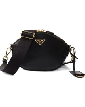 Prada トライアングルロゴ ショルダーバッグ - ブラック